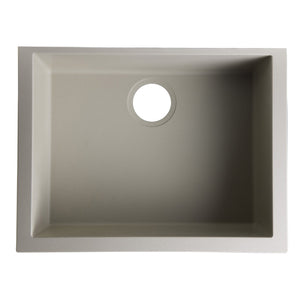 ALFI AB2420UM-B Biscuit 24" Undermount Single Bowl Granite Composite Sink