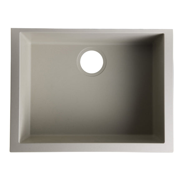 ALFI AB2420UM-B Biscuit 24" Undermount Single Bowl Granite Composite Sink