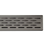ALFI ABLD36C-BSS 36" Modern Stainless Steel Linear Shower Drain with Groove Holes