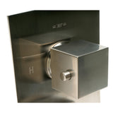 ALFI Brand AB2601-BN Brushed Nickel Square Knob 1 Way Thermostatic Shower Mixer