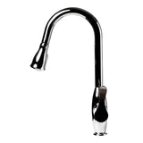 ALFI Brand ABKF3783-PC Polished Chrome Traditional Gooseneck Pull Down Kitchen Faucet