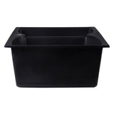 ALFI AB3220DI-BLA Black 32" Drop-In Double Bowl Granite Composite Kitchen Sink