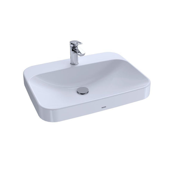 TOTO Arvina 23" Vessel Bathroom Sink for Single Hole Faucets, Cotton White, SKU: LT416G#01