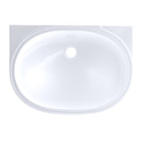 TOTO LT546G#01 Oval 19-11/16" x 13-3/4" Undermount Bathroom Sink, Cotton White