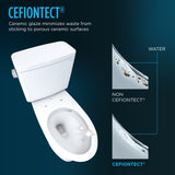 TOTO MW7763074CEG#01 Drake Washlet+ Two-Piece 1.28 GPF Tornado Flush Toilet with C2 Bidet Seat