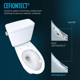 TOTO CST786CEFG#11 Drake Transitional Two-Piece Tornado Flush Toilet with CEFIONTECT, Colonial White