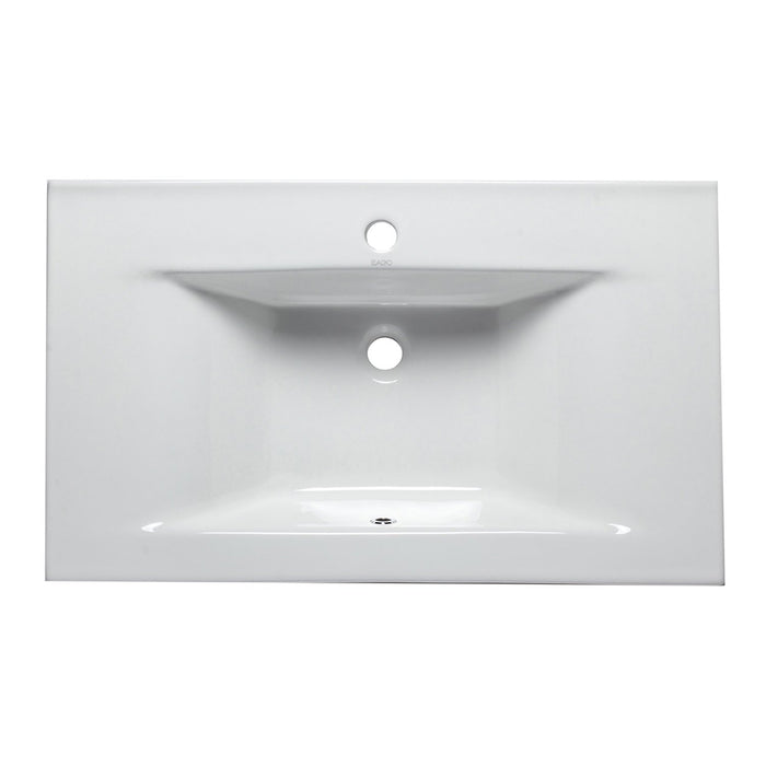 EAGO BB127 White Ceramic 32" x 19" Rectangular Drop in Sink