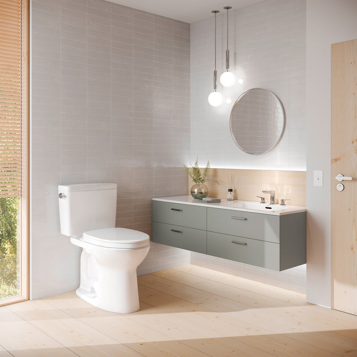 TOTO MS776124CEFG#01 Drake Elongated Two-Piece 1.28 GPF Toilet with SoftClose Seat, Washlet+ Ready